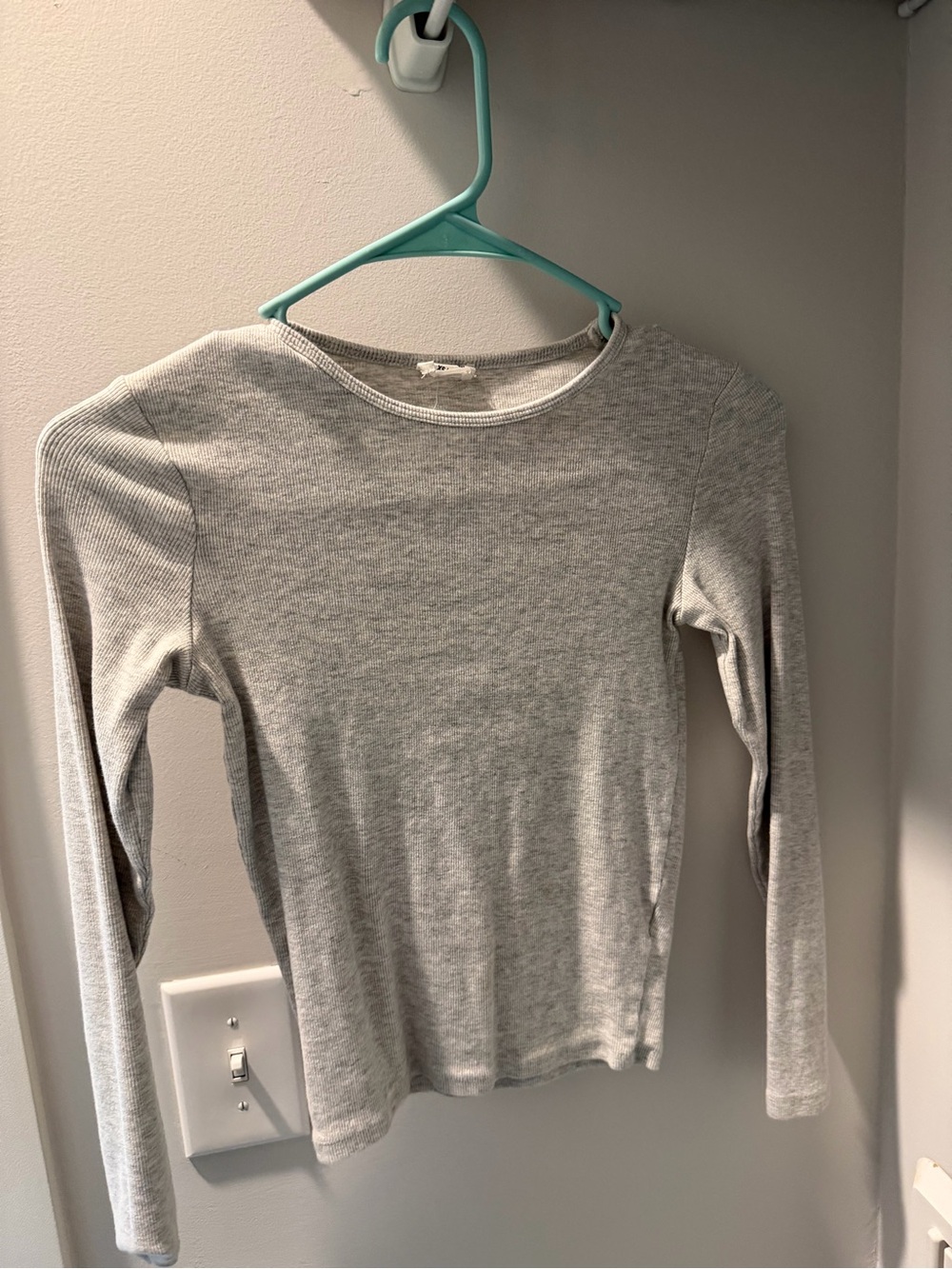 Cotton On Light Gray Crew Neck Long Sleeve Knit Top